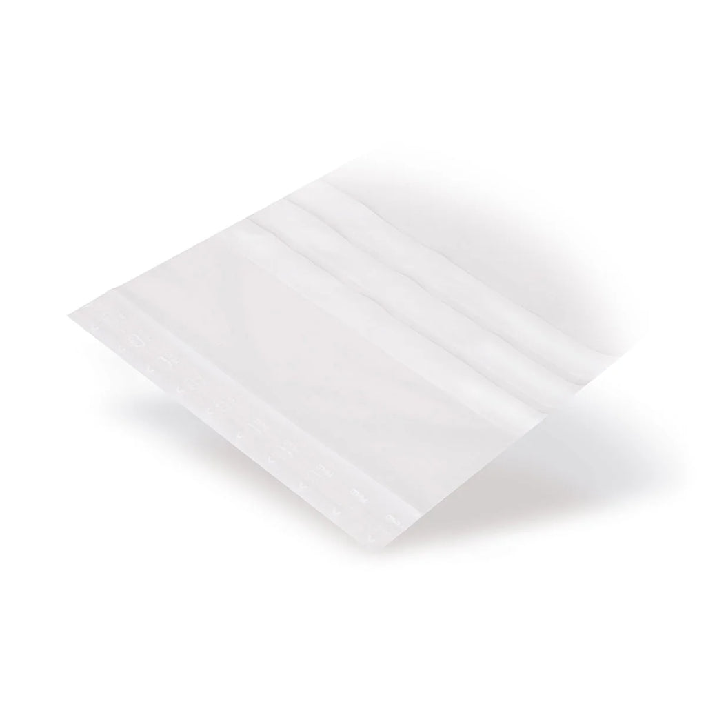 LDPE-Druckverschlussbeutel mit drei weissen Beschriftungsstreifen (50 µm)