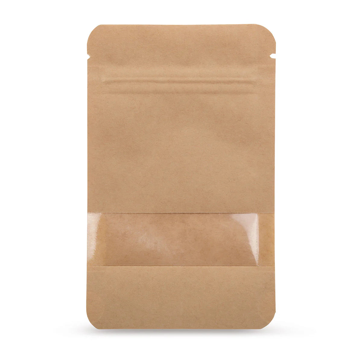 Standbodenbeutel Kraftpapier mit Sichtfenster