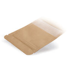 Standbodenbeutel Kraftpapier mit Sichtfenster