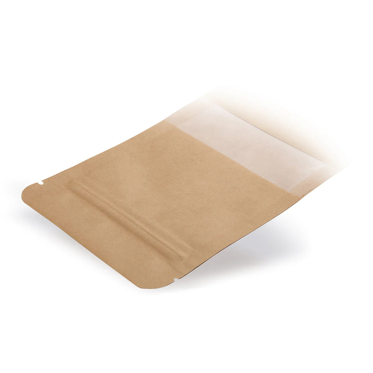 Standbodenbeutel Kraftpapier mit Sichtfenster